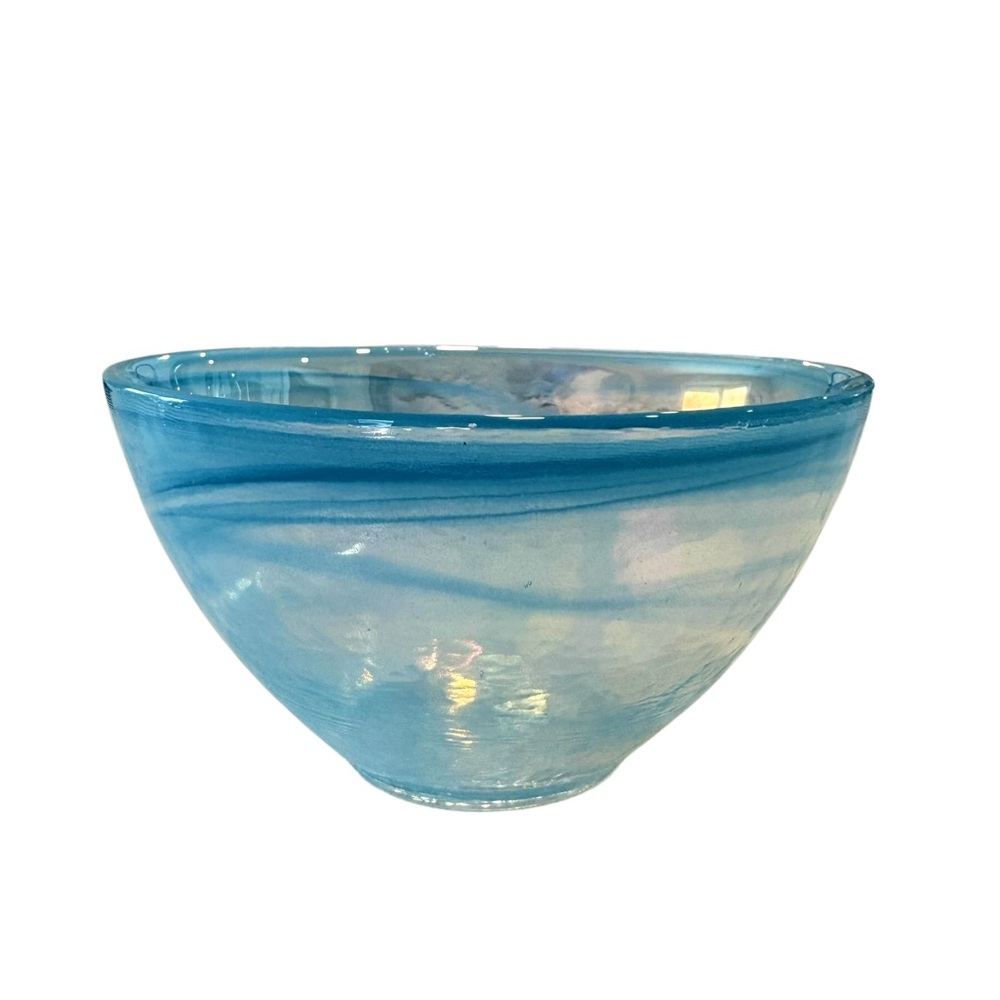 ARTISTIC ACCENT Beautiful Baby Blue Decorative Bowl Home Decor - Picture 9 of 11